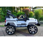 Elektrické autíčko - Jeep S2388 - nelakované - biele